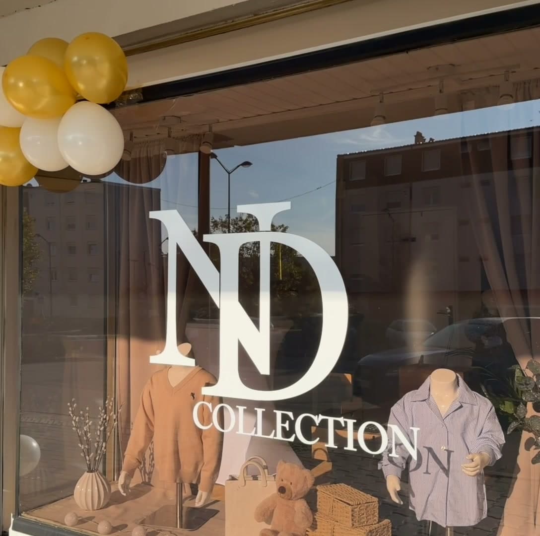 La vitrine de ND Collection le jour de l'ouverture